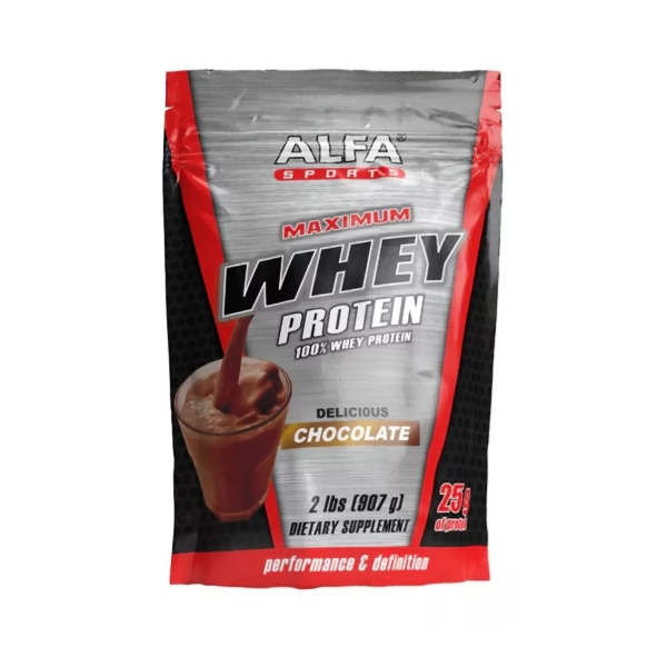 Alfa Sports Whey Proteína Chocolate Polvo X 907Gr