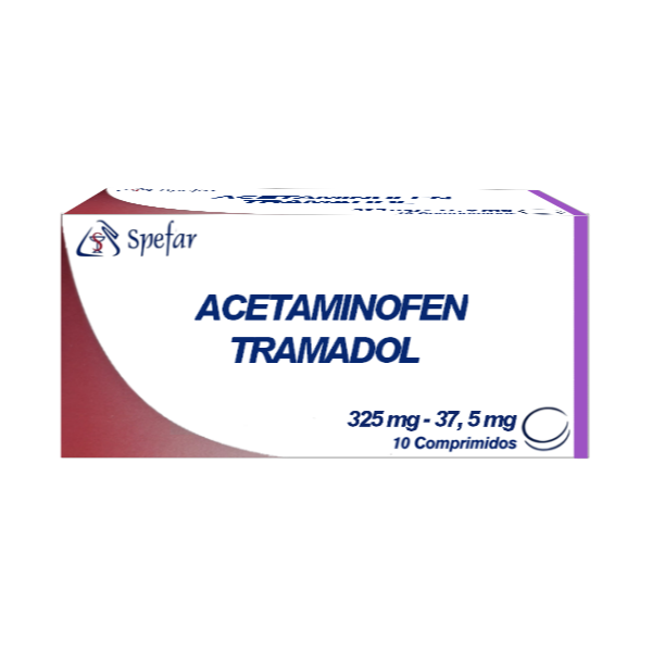Acetaminofén+Tramadol 325Mg/37.5Mg X 10 Comprimidos Spefar