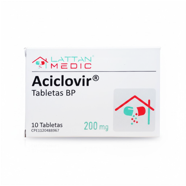 Aciclovir 200Mg X 10 Tabletas Lattan Medic