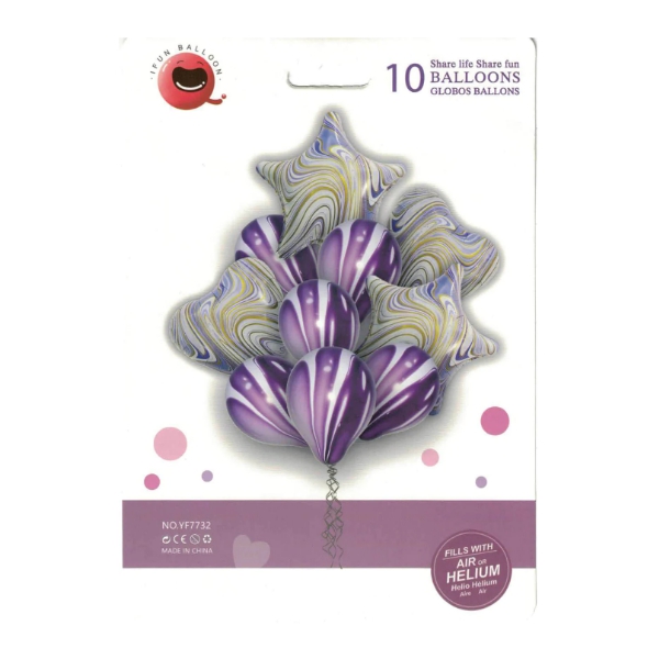 Balloons Set.10 Piezas Globos Metalizados. Pt21011