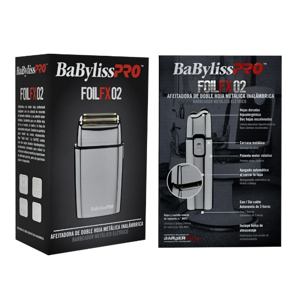 Babyliss Pro Foilfx02 Afeitadora Prof. Doble Hoja. - Imagen 2