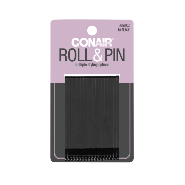 Conair Horquillas Roll & Pin Black X18Pzas