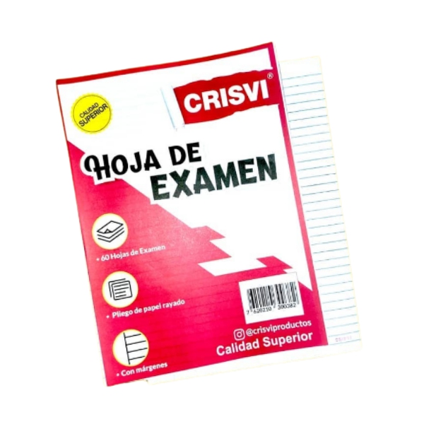 Crisvi Hoja De Examen Paq X60 Hojas