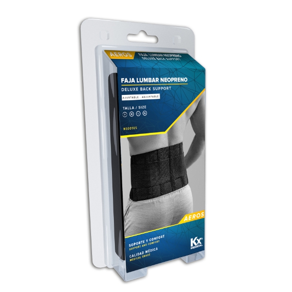 Faja Lumbar Neopreno Ajustable Aeros Talla S Kx Medical