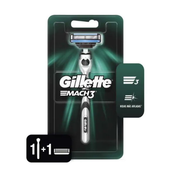 Gillette Afeitadora Mach3. 3 Hojillas X 1 Unidad