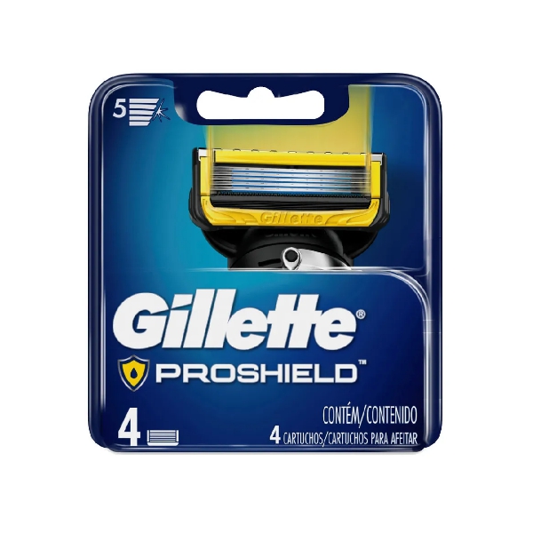Gillette Proshield Cartucho 5 Hojillas X 4 Unidades