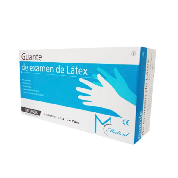 Guantes De Látex Talla L X 100 Unidades Mc Medical