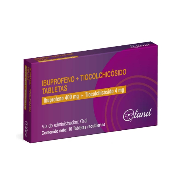 Ibuprofeno + Tiocolchicósido 400Mg/4Mg X10 Tabletas Land