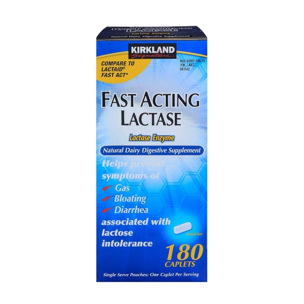 Lactase Fast Act Lactasa X180 Tabletas Kirkland