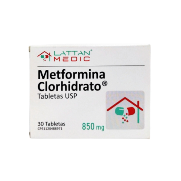 Metformina 850Mg X 30 Tabletas Lattan Medic