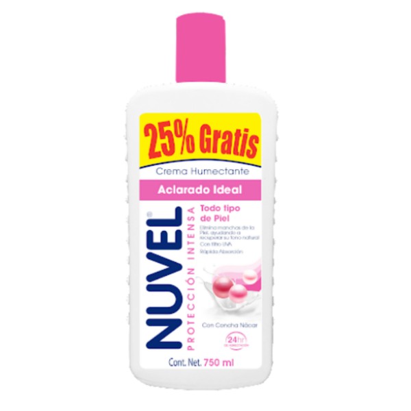Nuvel Crema Corporal Humectante Aclarado Ideal Para Todo Tipo De Piel 750Ml
