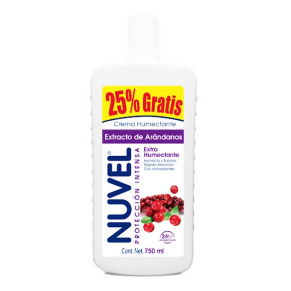 Nuvel Crema Corporal Humectante Extract/Arandanos 750Ml