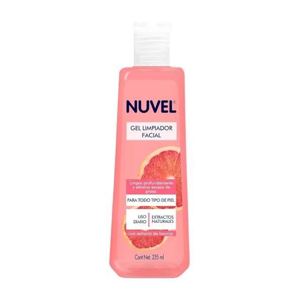 Nuvel Gel Limpiador Facial Extracto De Toronja Todo Tipo De Piel 235Ml
