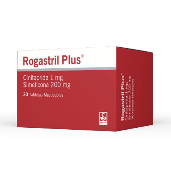 Rogastril Plus Cinitaprida+Simeticona 1Mg/200Mg X 30 Tabletas Siegfried