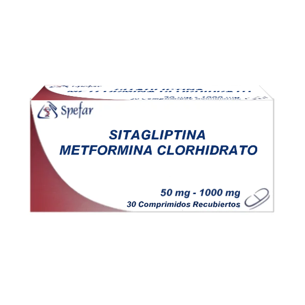 Sitagliptina+Metformina 50 Mg/1000Mg X 30 Tabletas Spefar