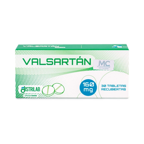 Valsartán 160Mg X 30 Tabletas Distrilab