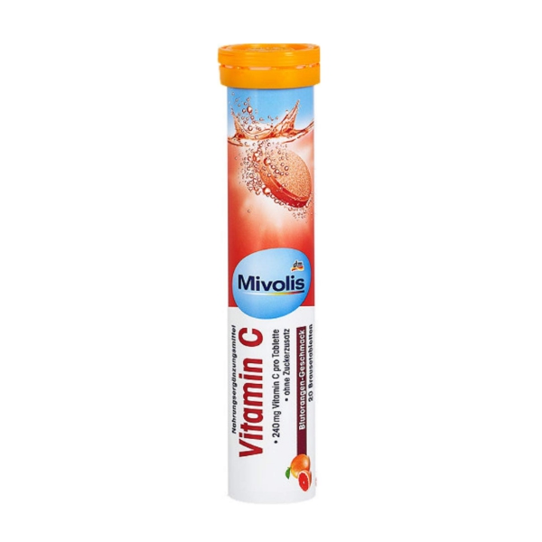 Vitamina C Efervescente Naranja X 20 Tabletas Mivolis