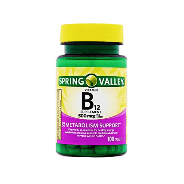 Vitamina B12 500Mcg X 100 Tabletas Spring Valley