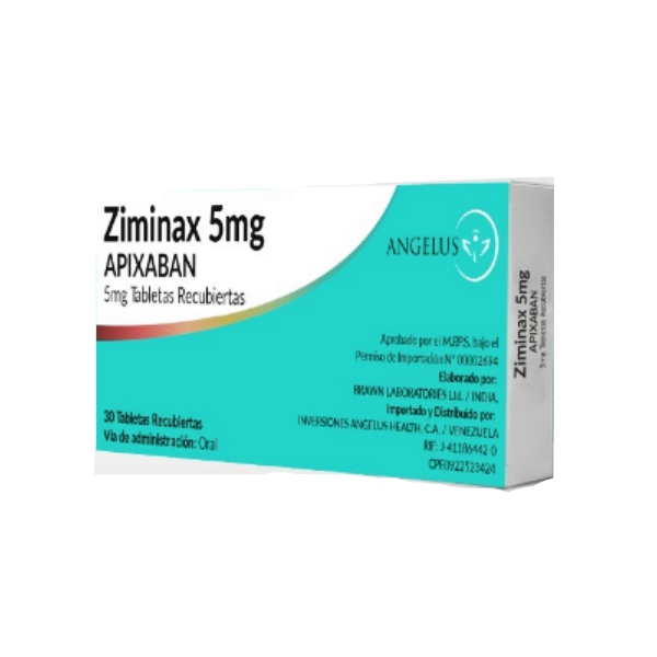 Ziminax Apixaban 5Mg X 30 Tabletas Angelus