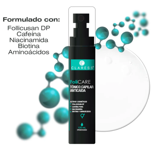 Claress Folicare Tónico Capilar Anticaida 120Ml - Imagen 2