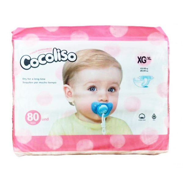 Cocoliso Pañal Talla XG/XL X 80 Unidades