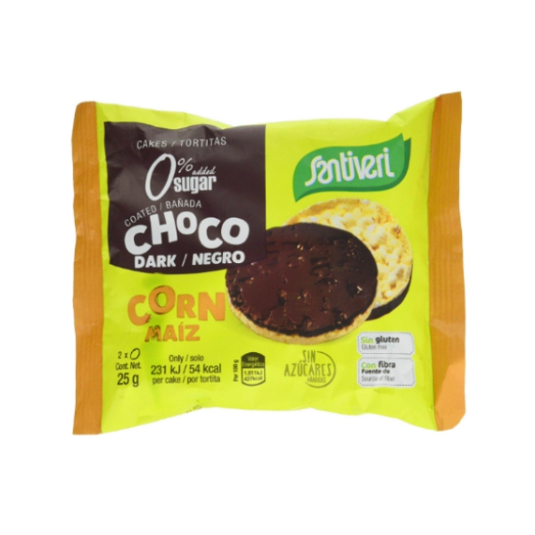 Santiveri Tortitas Corn Maíz Choco Negro 25Gr.