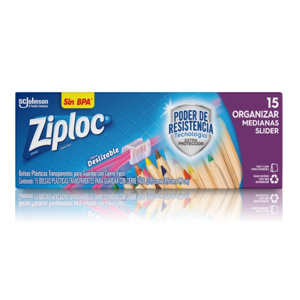 Sc-Johnson Ziploc Organiza (20,3 Cm x 14,9 Cm) X 15 Unidades