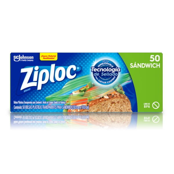 Sc-Johnson Ziploc Sandwich (16,5 Cmx14,9 Cm) X 50 Unidades