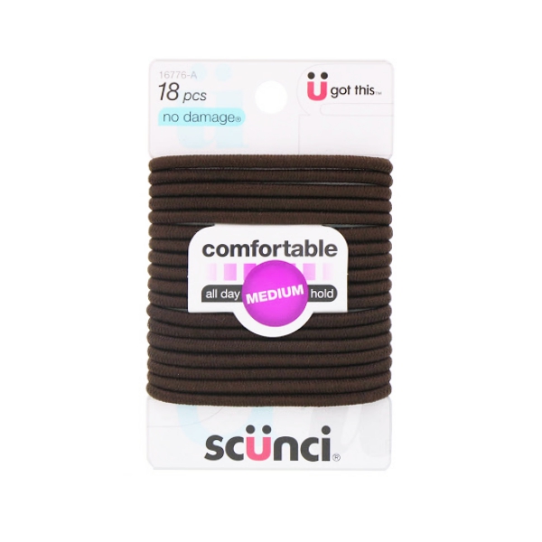 Scunci Set.18 Piezas Colas Elasticas Marron