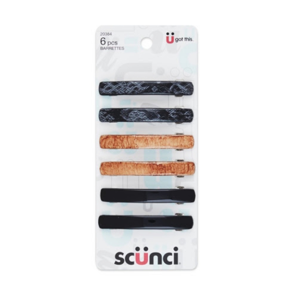 Scunci Set.6 Piezas Barretes 6Cm