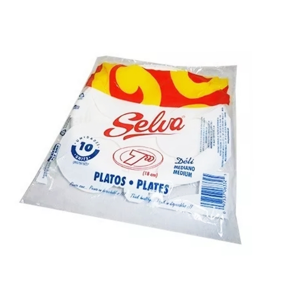 Selva Platos N°7 Plásticos X 10 Unidades
