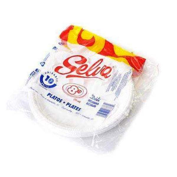 Selva Platos N°8 (20Cm) Plásticos X 10 Unidades - Imagen 2