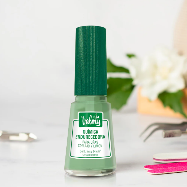 Valmy Brillo Química Endurecedora Para Uñas Con Ajo Y Limón 14Ml - Imagen 2