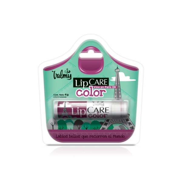 Valmy Lip Care Color Vino En Paris Protector Labial 4Gr