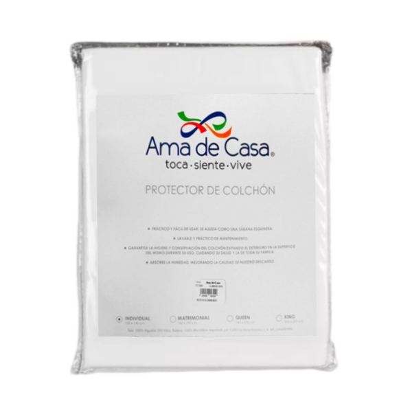 Ama De Casa Protector De Colchon Tencel (1.00 x 1.90 x 0.38 M) 1Tg1Ic001