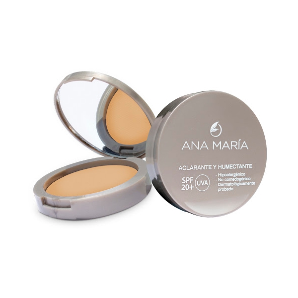 Ana Maria Polvo Facial Compacto Con Ácido Hialurónico Niacinamida 15Gr Tono Canela