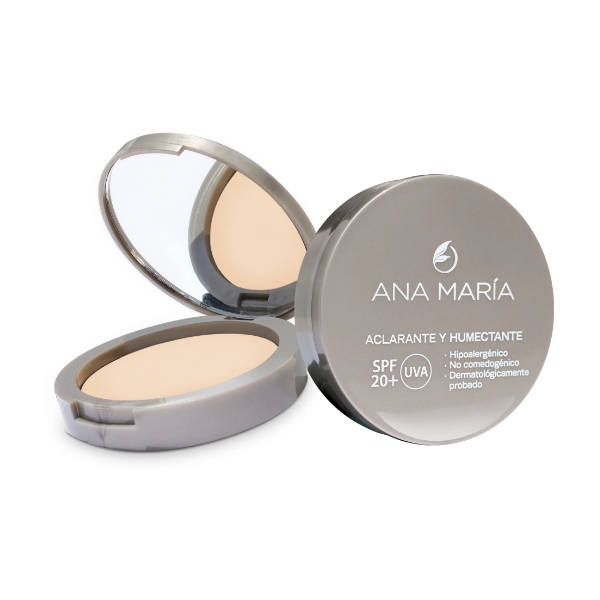 Ana Maria Polvo Facial Compacto Con Ácido Hialuronico Niacinamida 15Gr Tono Perla