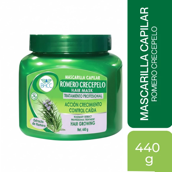 Bacc Mascarilla Capilar Romero Crecepelo X 440G