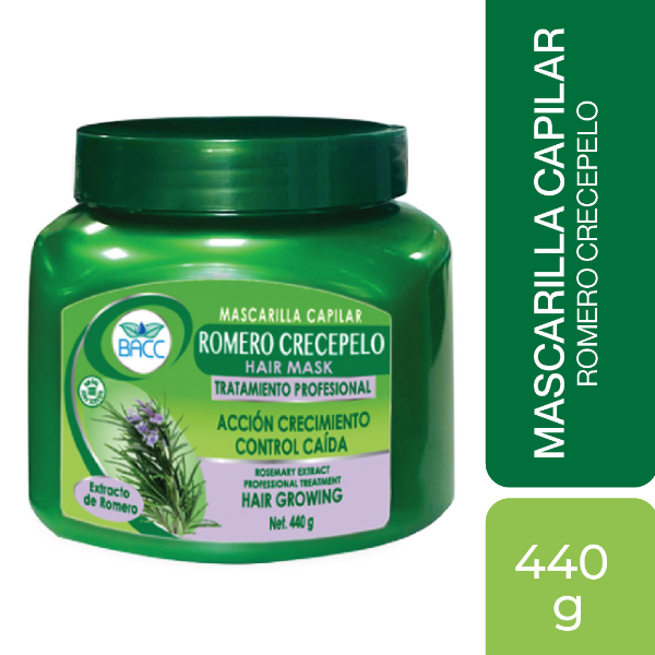 Bacc Mascarilla Capilar Romero Crecepelo X 440G