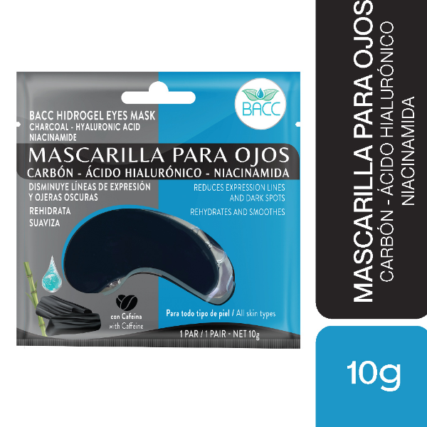 Bacc Mascarilla Para Ojos Carbón/Ácido Hialurónico/Niacinamida 10Gr.
