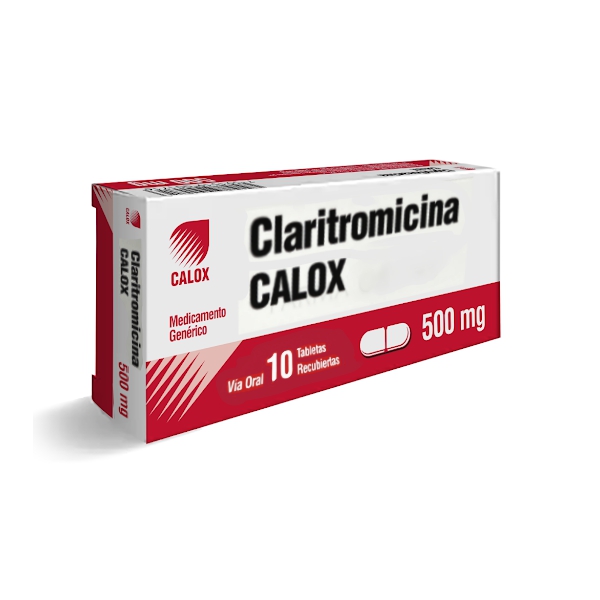 Claritromicina 500Mg X 10 Tabletas Calox