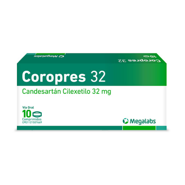 Coropres Candesartán 32Mg X 10 Comprimidos Megalabs