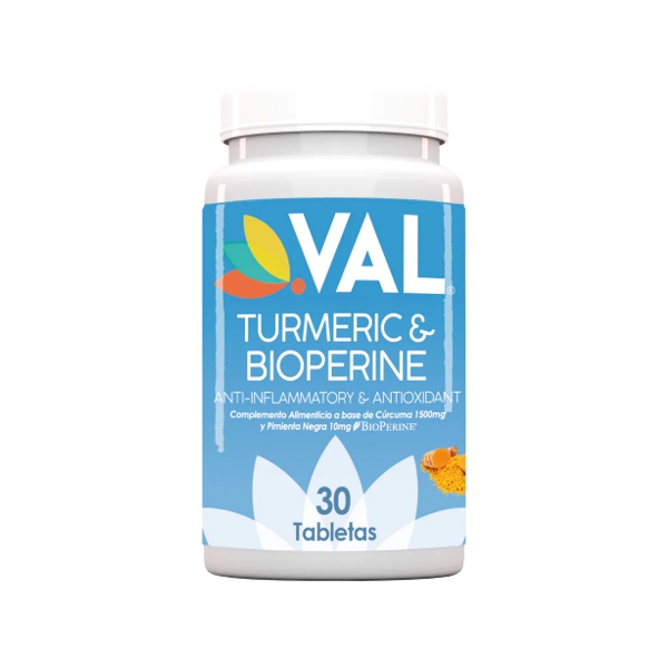 Cúrcuma + Pimienta Negra 200Mg X 30 Tabletas Val