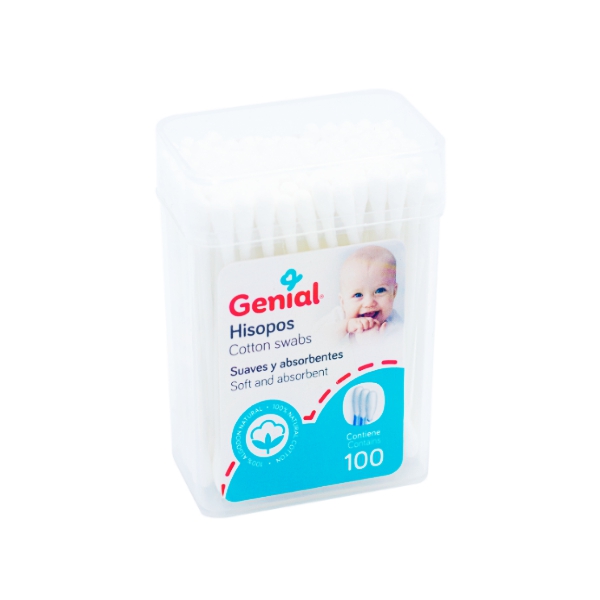 Genial Hisopos Cotton Swabs X 100 Unidades