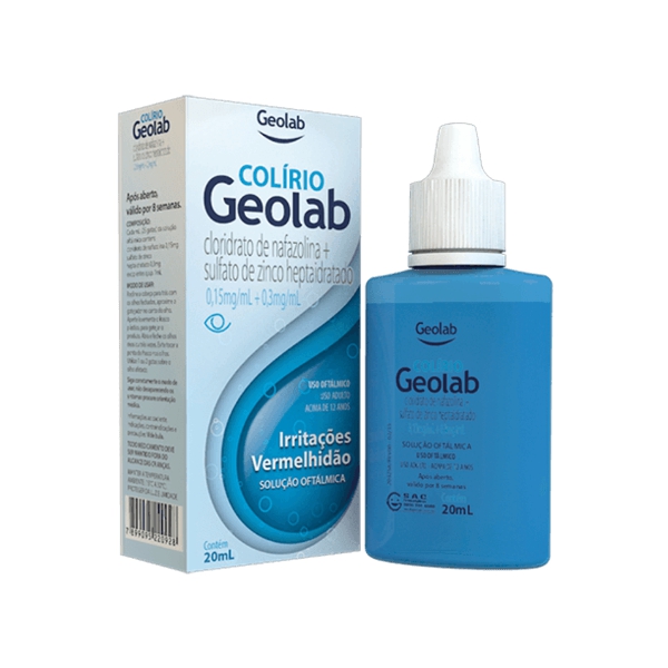 Geolab Nafazolina+Sulfato De Zinc Gotas Oftálmicas 0.15Mg/0.3Mg X 20Ml