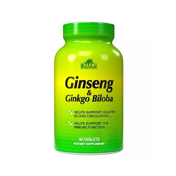 Ginseng+Ginkgo Biloba X 90 Tabletas Alfa