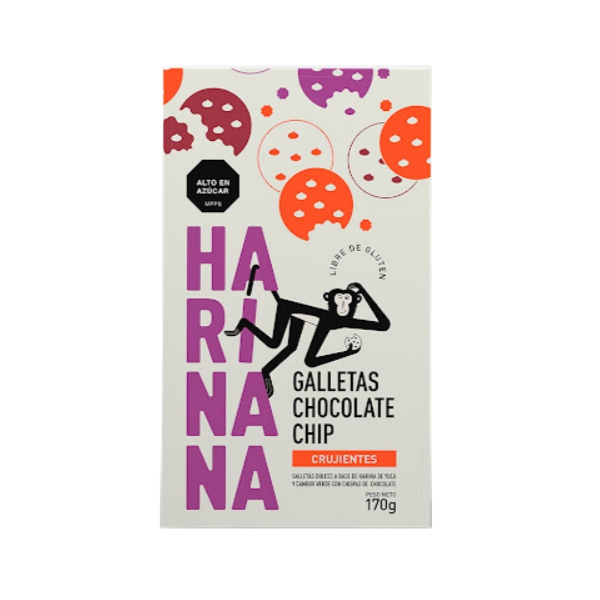 Harinana Arawak Galletas De Chocolate Chip 170Gr