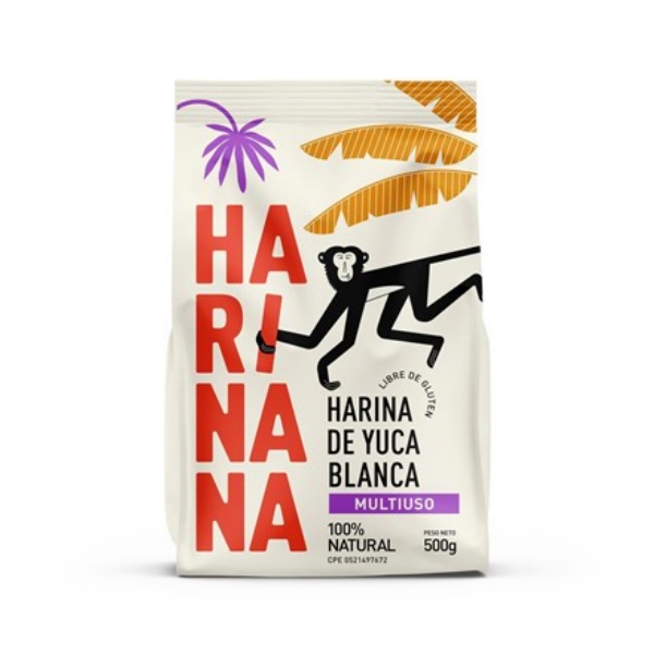 Harinana Arawak Harina De Yuca Blanca Multiuso 500Gr