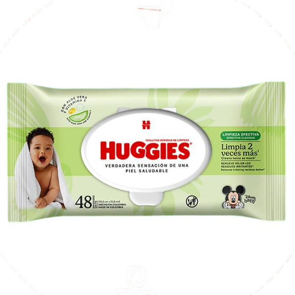 Huggies Toallas Húmedas Limpieza Efectiva X 48 Unidades