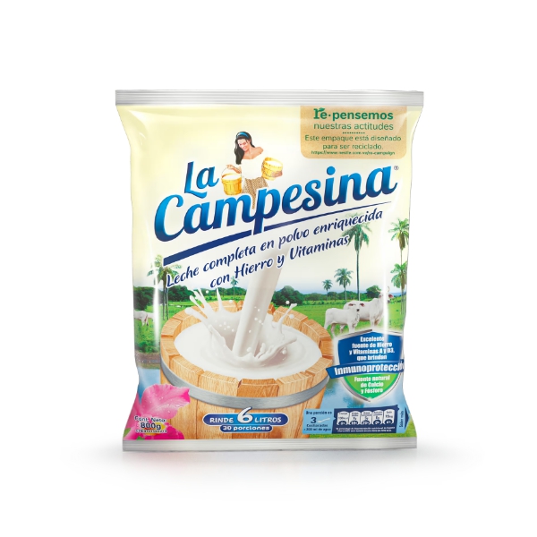 La Campesina Leche Completa Enriquecida Polvo 400Gr